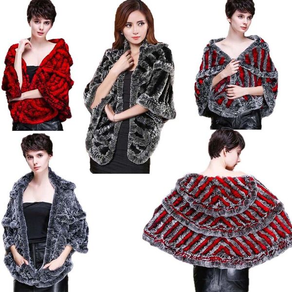 winter fur shawl wraps women real rex rabbit cape coat hollow out woven pattern, Blue;gray
winter fur shawl wraps women real rex rabbit cape coat hollow out woven pattern, Blue;gray