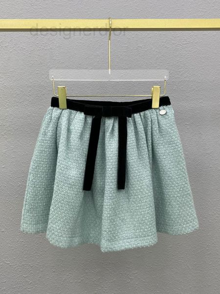 skirts designer small fragrance color contrast velvet bow woven cotton linen skirt fashionable and versatile age reducing mint blue 625c, Black
skirts designer small fragrance color contrast velvet bow woven cotton linen skirt fashionable and versatile age reducing mint blue 625c, Black