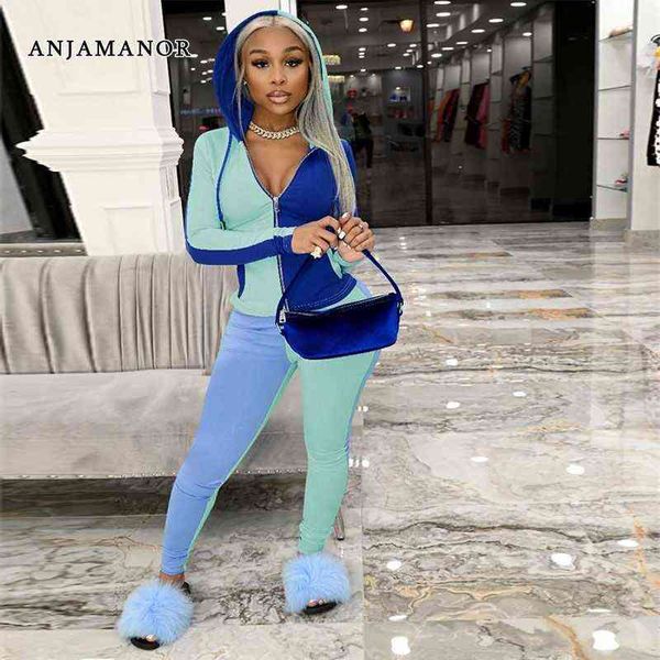 women's two piece pants anjamanor colorblock two piece set zipper hoodies jackets and sweatpants sportswear sweatsuits for women winter, White
women's two piece pants anjamanor colorblock two piece set zipper hoodies jackets and sweatpants sportswear sweatsuits for women winter, White