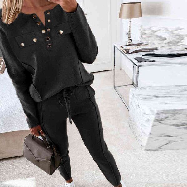 women's two piece pants fall fashion solid commuter women 2 piece sets casual long sleeve o-neck buttoned pullover and pencil trousers, White
women's two piece pants fall fashion solid commuter women 2 piece sets casual long sleeve o-neck buttoned pullover and pencil trousers, White