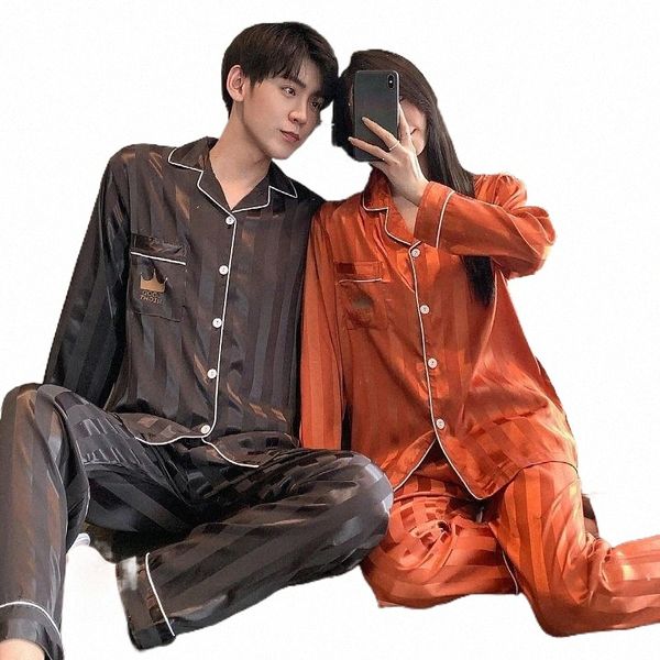 men's sleepwear men's sleepwear couple pajamas fake silk women long sleeve autumn man pyjama loose men pijama set plus size homewe, Black;brown
men's sleepwear men's sleepwear couple pajamas fake silk women long sleeve autumn man pyjama loose men pijama set plus size homewe, Black;brown