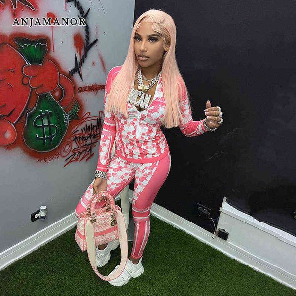 women's two piece pants anjamanor fashion tracksuits pink print two piece set and pants fall women 2022 fashion jogging suit activewear, White
women's two piece pants anjamanor fashion tracksuits pink print two piece set and pants fall women 2022 fashion jogging suit activewear, White