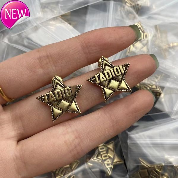 luxury brand design earrings d family di letter ja five pointed star feminine temperament high sense star earrings female, Golden;silver
luxury brand design earrings d family di letter ja five pointed star feminine temperament high sense star earrings female, Golden;silver