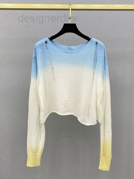 women's sweaters designer niche design new gradient color long sleeve sweater with holes fashionable and versatile round neck personali, White;black
women's sweaters designer niche design new gradient color long sleeve sweater with holes fashionable and versatile round neck personali, White;black