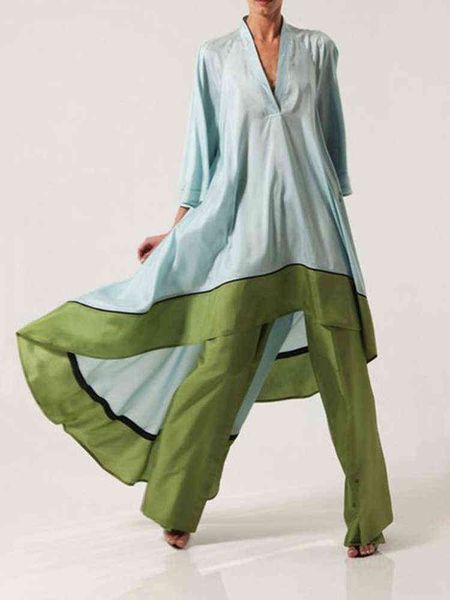 women's two piece pants vintage patchwork loose two piece suits women spring summer casual v neck blouse and pants set female elegant o, White
women's two piece pants vintage patchwork loose two piece suits women spring summer casual v neck blouse and pants set female elegant o, White