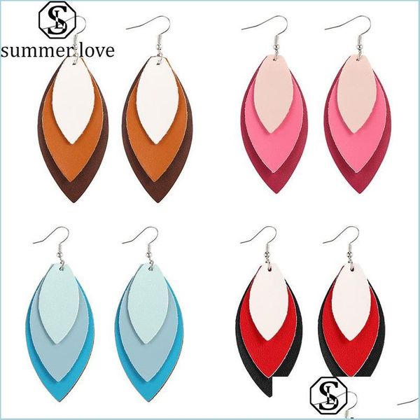 stud new fashion designer pu leather mtilayer leaf dangle earring for women girls oval shape sier plated hook drop christma newdhdhbei, Golden;silver
stud new fashion designer pu leather mtilayer leaf dangle earring for women girls oval shape sier plated hook drop christma newdhdhbei, Golden;silver