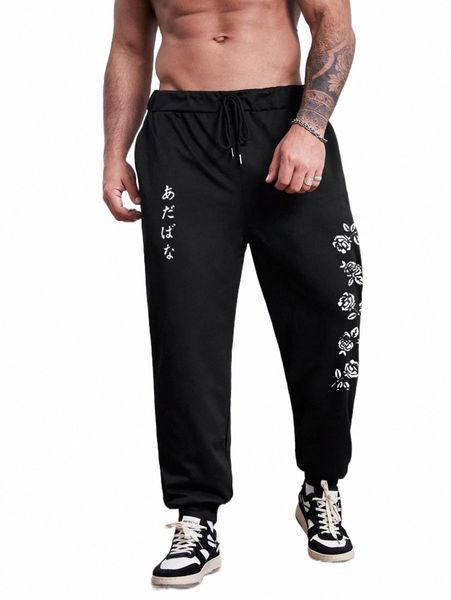 men's pants extended sizes men floral & japanese letter graphic sweatpants d5jy#, Black
men's pants extended sizes men floral & japanese letter graphic sweatpants d5jy#, Black
