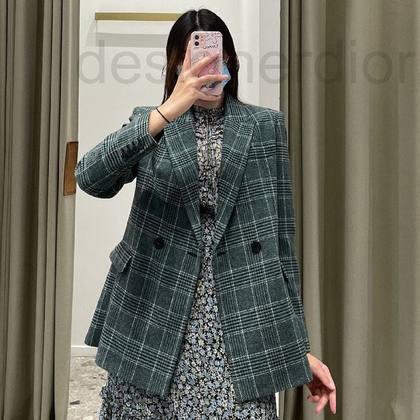 women's tracksuits designer new autumn 2021 women's wear green plaid double breasted suit set pocket lapel british style two-piece, Gray
women's tracksuits designer new autumn 2021 women's wear green plaid double breasted suit set pocket lapel british style two-piece, Gray