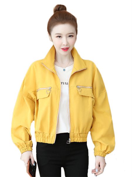women s jackets spring short coat women solid color lapel zipper outer wear casual fashion long sleeve jacket female n1554 220905, Black;brown
women s jackets spring short coat women solid color lapel zipper outer wear casual fashion long sleeve jacket female n1554 220905, Black;brown