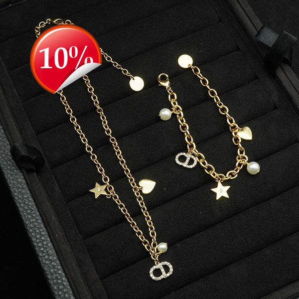 luxury design women's necklace d family new star cd love pearl old jewelry set, Silver
luxury design women's necklace d family new star cd love pearl old jewelry set, Silver