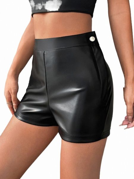 women's shorts high waist pu shorts 2022 new x3qv#, White;black