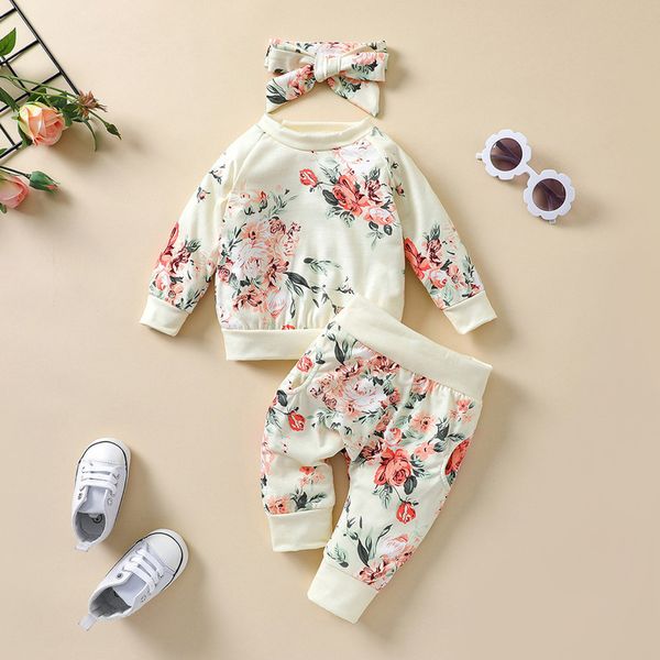 clothing sets 3pcs kids autumn tracksuit flower print round neck long sleeves pullover pants hairband for girls 0 2 years 220905, White
clothing sets 3pcs kids autumn tracksuit flower print round neck long sleeves pullover pants hairband for girls 0 2 years 220905, White