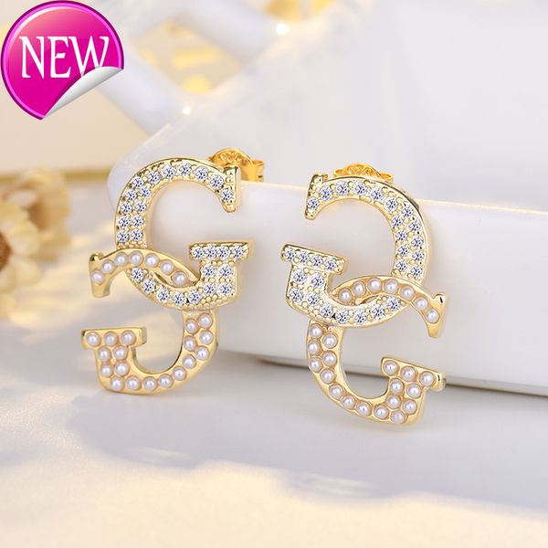 luxury brand design earrings autumn and winter new color double g letter earrings female pearl zircon 925 silver needle c home, Golden;silver
luxury brand design earrings autumn and winter new color double g letter earrings female pearl zircon 925 silver needle c home, Golden;silver