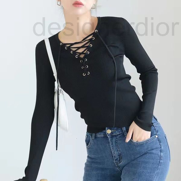 women's sweaters designer french 2022 spring and summer new bandage v-neck long sleeve tights slim straight casual knitting bottoming s, White;black
women's sweaters designer french 2022 spring and summer new bandage v-neck long sleeve tights slim straight casual knitting bottoming s, White;black