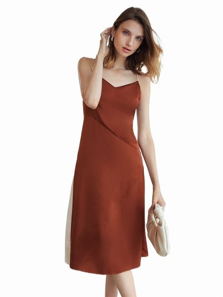 casual dresses motf premium satin two tone cami dress c5bn#, Black;gray 
casual dresses motf premium satin two tone cami dress c5bn#, Black;gray