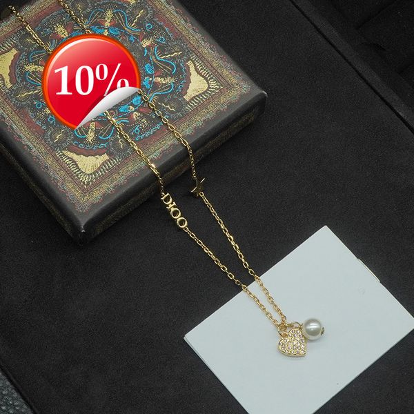 luxury design women's necklace di family simple peach heart diamond pearl pendant d minority temperament versatile clavicle chain, Silver
luxury design women's necklace di family simple peach heart diamond pearl pendant d minority temperament versatile clavicle chain, Silver