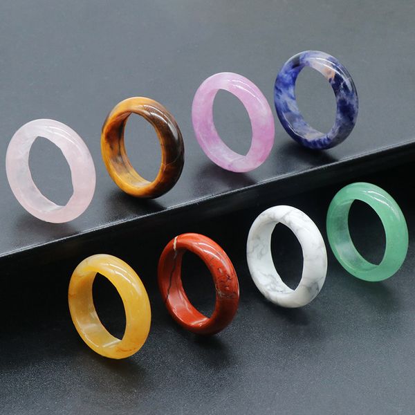wide 5mm band rose crystal quartz agates red stone rings z sodalite kallaite tiger's eye women wedding finger ring, Silver
wide 5mm band rose crystal quartz agates red stone rings z sodalite kallaite tiger's eye women wedding finger ring, Silver