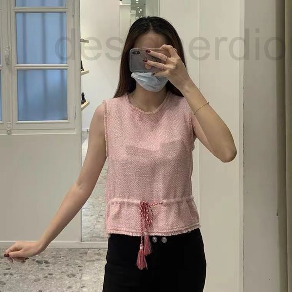 women's t-shirt designer fadan 's new style in spring and summer 2022 tweed flowered fringe pink sleeveless women's tank, White
women's t-shirt designer fadan 's new style in spring and summer 2022 tweed flowered fringe pink sleeveless women's tank, White