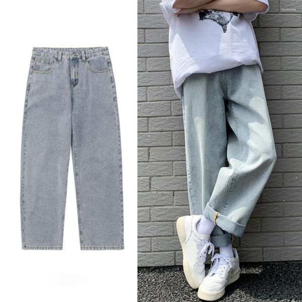 men's jeans wholesale men straight loose korean teenagers student ankle length pants solid denim trousers, Blue
men's jeans wholesale men straight loose korean teenagers student ankle length pants solid denim trousers, Blue