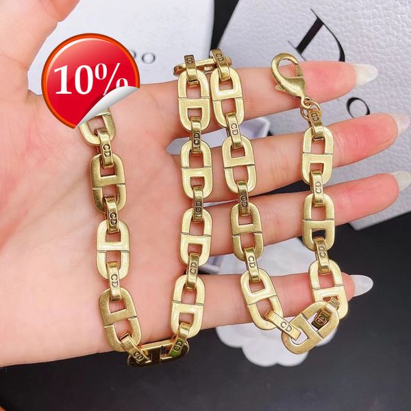 luxury design women's necklace d home / di pig nose cd letter fashion hip hop temperament chain jewelry, Silver
luxury design women's necklace d home / di pig nose cd letter fashion hip hop temperament chain jewelry, Silver
