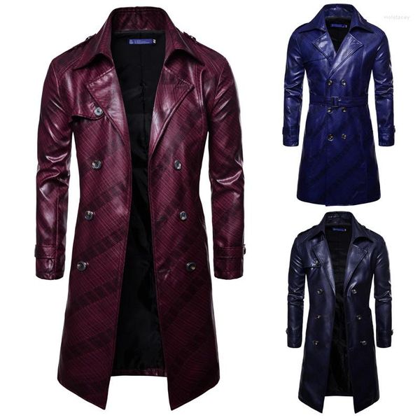 men's trench coats men's jacket 2022 autumn winter britain windproof casual double-breasted imitation leather long coat men, Tan;black
men's trench coats men's jacket 2022 autumn winter britain windproof casual double-breasted imitation leather long coat men, Tan;black