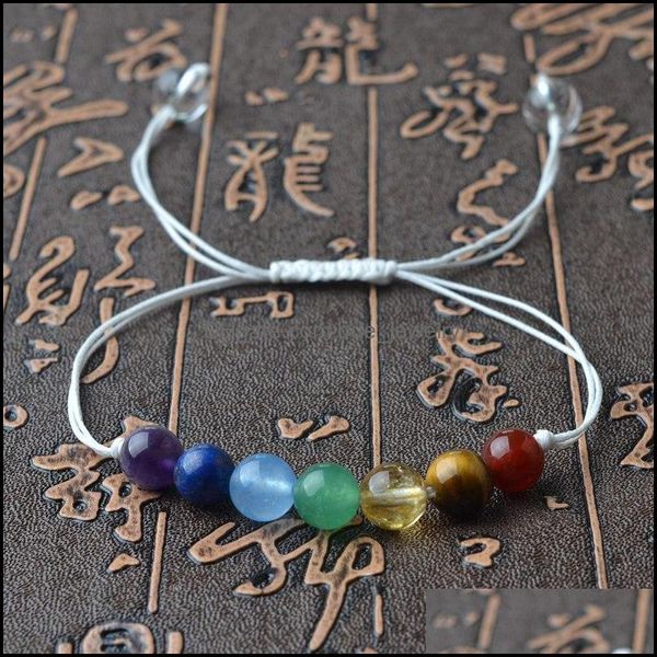 beaded strands 7chakra colorf natural stone beads crystal bracelet for women braided rope bracelets reiki spiritual yog dhseller2010 dh5b4, Black
beaded strands 7chakra colorf natural stone beads crystal bracelet for women braided rope bracelets reiki spiritual yog dhseller2010 dh5b4, Black