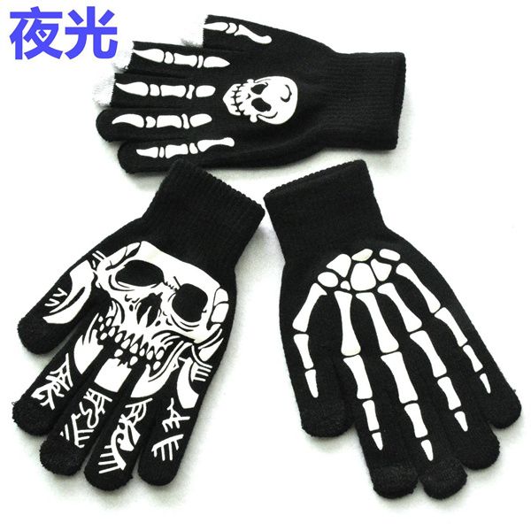 fashion halloween gloves skull ghost claw printing fluorescent luminous outdoor riding warm knitted non-slip gloves ac2, Blue;gray
fashion halloween gloves skull ghost claw printing fluorescent luminous outdoor riding warm knitted non-slip gloves ac2, Blue;gray