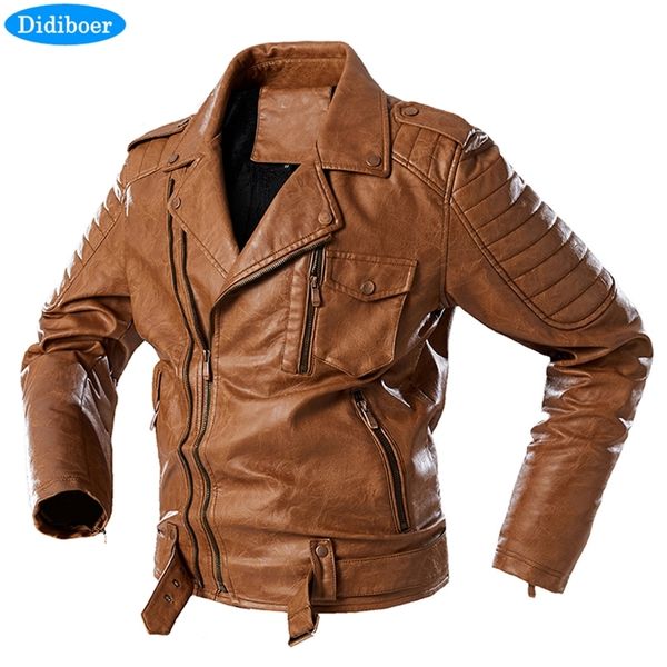 men's jackets didiboer spring leather biker coats zipper long sleeve autumn soft faux for casaco moto masculino 220905, Black;brown
men's jackets didiboer spring leather biker coats zipper long sleeve autumn soft faux for casaco moto masculino 220905, Black;brown