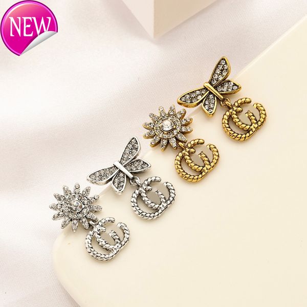 luxury brand design earrings g family asymmetric butterfly sunflower earrings female ancient same double g temperament, Golden;silver
luxury brand design earrings g family asymmetric butterfly sunflower earrings female ancient same double g temperament, Golden;silver