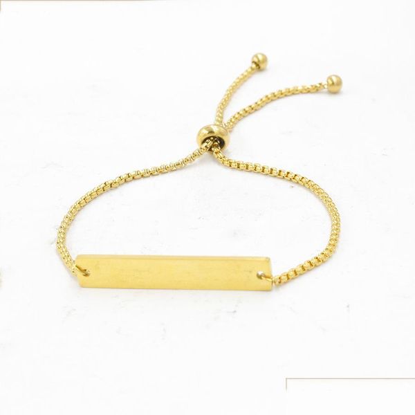 link chain handmade stainless steel blank bar bracelet mirror polished diy engrave adjustable gold slider box chain bracel mjfashion dho1r, Black
link chain handmade stainless steel blank bar bracelet mirror polished diy engrave adjustable gold slider box chain bracel mjfashion dho1r, Black