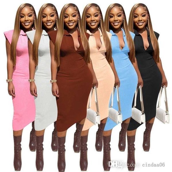 2022 casual womens midi dresses designer summer sleeveless shirt long dress fashion clothing a-line skirt sweet clothing, Black;gray
2022 casual womens midi dresses designer summer sleeveless shirt long dress fashion clothing a-line skirt sweet clothing, Black;gray