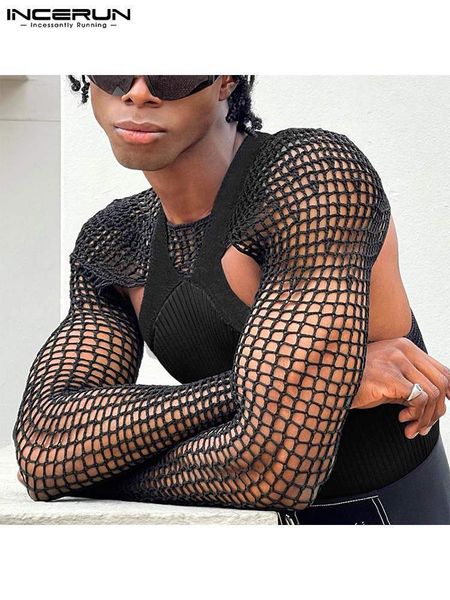 men's t shirts american style men vest t shirts suits male leisure mesh short vests hollow out long sleeve camiseta s-5xl incerun 22090, White;black
men's t shirts american style men vest t shirts suits male leisure mesh short vests hollow out long sleeve camiseta s-5xl incerun 22090, White;black