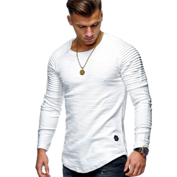 men's t shirts solid color sleeve pleated patch detail long sleeve t-shirt men spring casual pullovers fashion slim basic 220902, White;black
men's t shirts solid color sleeve pleated patch detail long sleeve t-shirt men spring casual pullovers fashion slim basic 220902, White;black