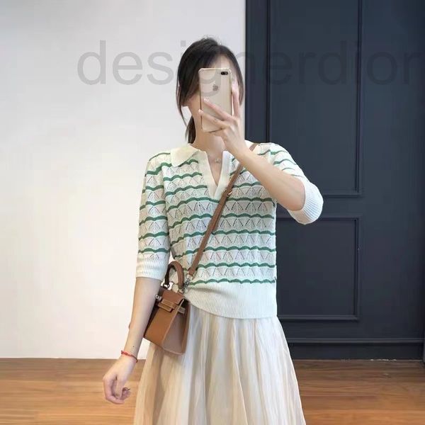 women's polos designer french style 2022 summer fresh color contrast stripe hollow out sweater plol collar l5lp, White
women's polos designer french style 2022 summer fresh color contrast stripe hollow out sweater plol collar l5lp, White