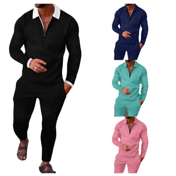 autumn new polos tracksuits for men long sleeve slim fit zipper lapel polos t-shirt and sports pants casual 2 piece sets hcxtz, Gray
autumn new polos tracksuits for men long sleeve slim fit zipper lapel polos t-shirt and sports pants casual 2 piece sets hcxtz, Gray