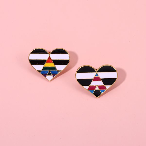 striped heart shaped enamel pins custom brooches rainbow lgbt pure love lapel badges cartoon jewelry gift for friends, Gray
striped heart shaped enamel pins custom brooches rainbow lgbt pure love lapel badges cartoon jewelry gift for friends, Gray