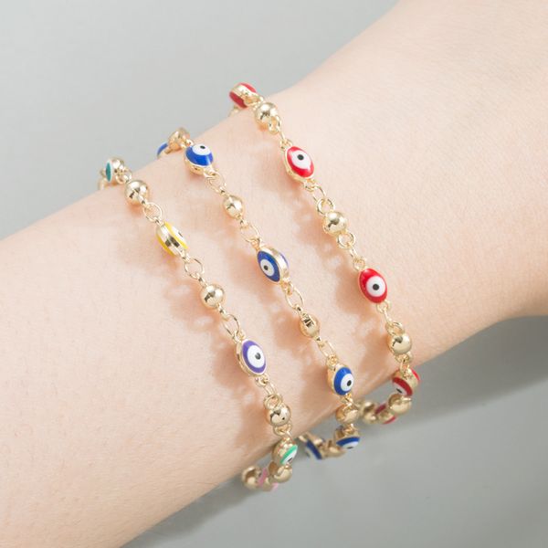s3192 fashion jewelry evil eye bracelets for women blue eyes beaded chain bracelets, Golden;silver
s3192 fashion jewelry evil eye bracelets for women blue eyes beaded chain bracelets, Golden;silver