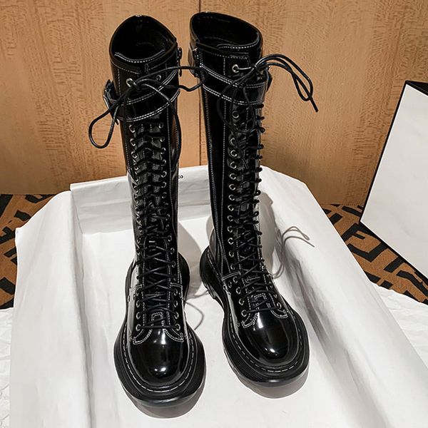 2022 designer ladies riding boots long and short round toe lace up platform british martin boots belt buckles slim casual women's shoes, Black
2022 designer ladies riding boots long and short round toe lace up platform british martin boots belt buckles slim casual women's shoes, Black