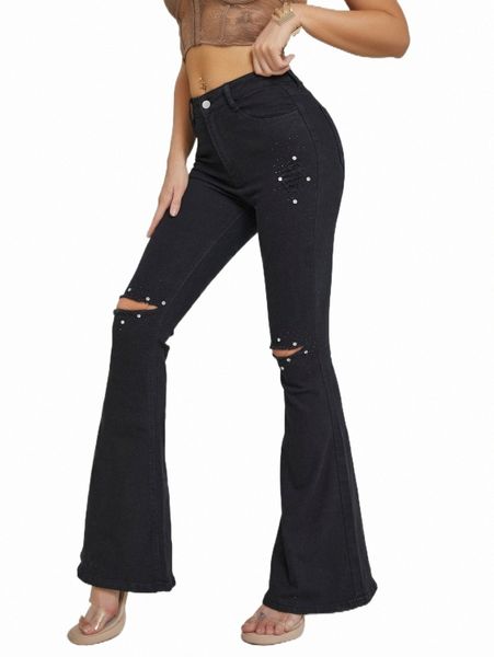 women's pants & capris apperloth a ripped rhinestone detail flare leg pants u3dt#, Black;white
women's pants & capris apperloth a ripped rhinestone detail flare leg pants u3dt#, Black;white
