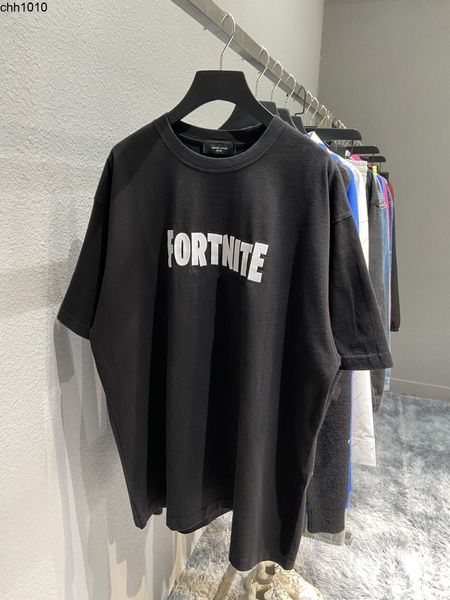 spring and hoodies summer high version b family fortress night letter embroidery pullover round neck loose t-shirt short sleeve balencaigass, Black
spring and hoodies summer high version b family fortress night letter embroidery pullover round neck loose t-shirt short sleeve balencaigass, Black