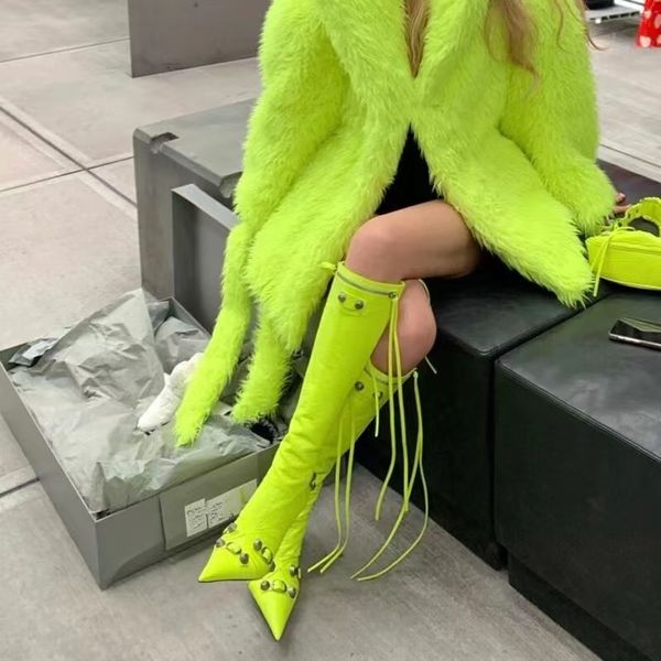 woman boot fashion pure color pointed toe stilettos heels vintage metal buckle zipper knee high boots slim tassel shoes, Black
woman boot fashion pure color pointed toe stilettos heels vintage metal buckle zipper knee high boots slim tassel shoes, Black