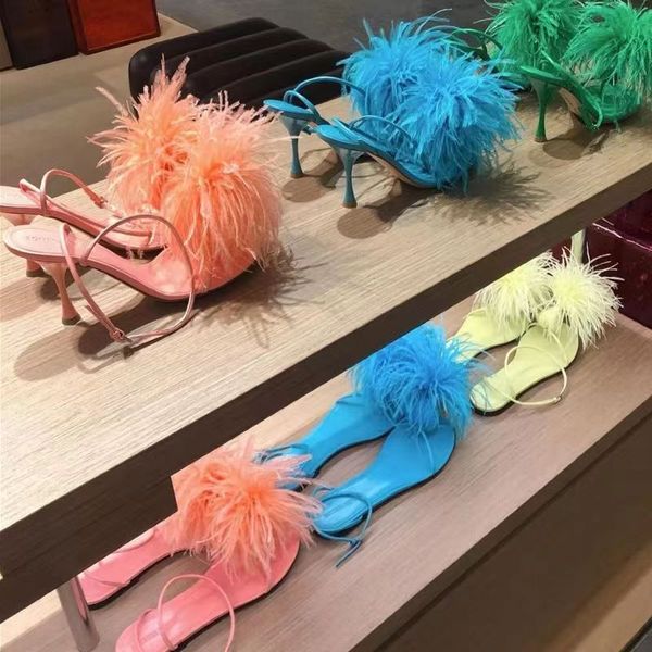 2022 slippers feather decor solid color heeled sandals flat heel elegant design lady summer shoes open toe women shoe fashion one word buckl, Black
2022 slippers feather decor solid color heeled sandals flat heel elegant design lady summer shoes open toe women shoe fashion one word buckl, Black