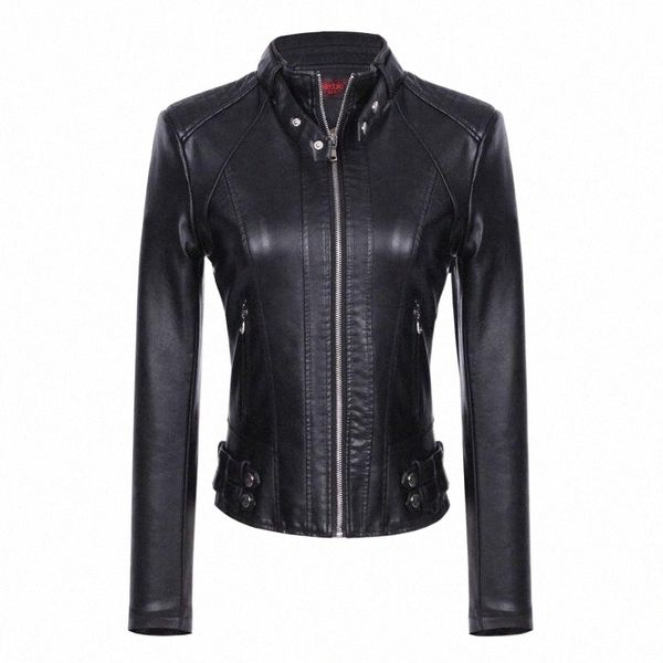 women's leather & faux leather women's leather & faux pu jacket women coats 2022 motorcycle clothing jackets short slim coat femal, Black
women's leather & faux leather women's leather & faux pu jacket women coats 2022 motorcycle clothing jackets short slim coat femal, Black