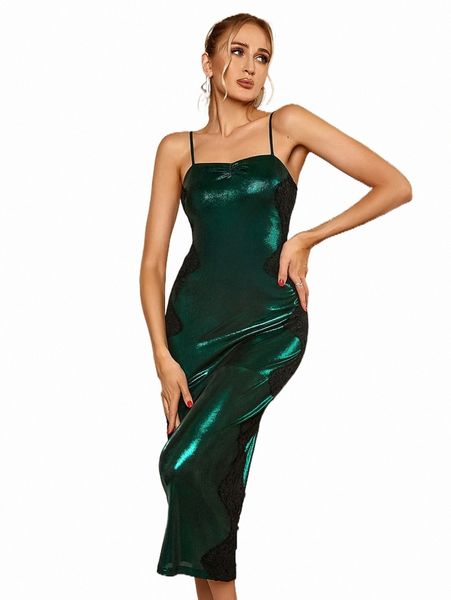 casual dresses d& backless lace insert metallic cami dress o1yu#, Black;gray
casual dresses d& backless lace insert metallic cami dress o1yu#, Black;gray