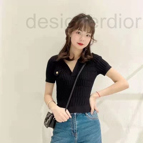 women's sweaters designer fadan c's 22 year summer new polo collar thread temperament small fragrance short pullover knit acnz, White;black
women's sweaters designer fadan c's 22 year summer new polo collar thread temperament small fragrance short pullover knit acnz, White;black