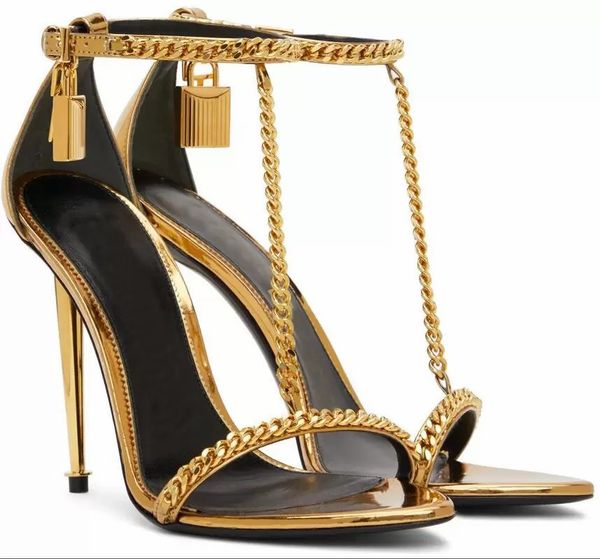 2023 summer popular ford gold chain link sandals shoes padlock pointy naked women luxury designer lady high-heeled party wedding gladiator s, Black
2023 summer popular ford gold chain link sandals shoes padlock pointy naked women luxury designer lady high-heeled party wedding gladiator s, Black