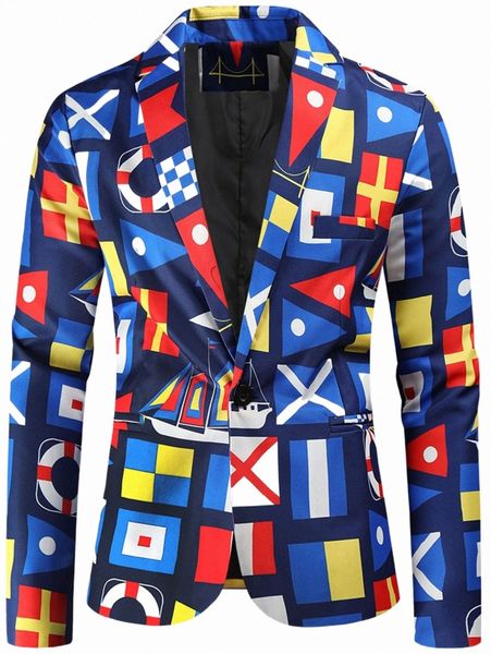 men's suits & blazers men geo print single button blazer t15c#, White;black
men's suits & blazers men geo print single button blazer t15c#, White;black