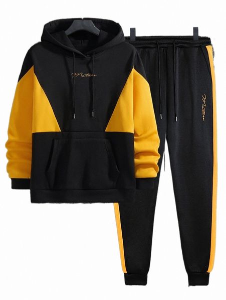 men's tracksuits men letter graphic two tone drawstring hoodie & contrast sideseam sweatpants k4bo#, Gray
men's tracksuits men letter graphic two tone drawstring hoodie & contrast sideseam sweatpants k4bo#, Gray