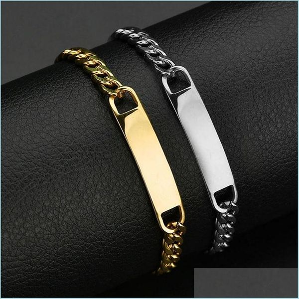 cuff unique design mens stainless steel bracelet exquisite gold sier black color bent dog tag bangle charm drop delivery 20 newdhdhvhr, White
cuff unique design mens stainless steel bracelet exquisite gold sier black color bent dog tag bangle charm drop delivery 20 newdhdhvhr, White