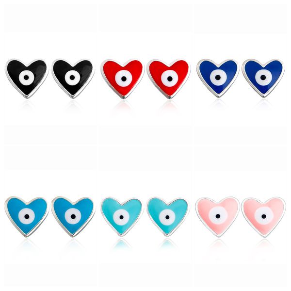 s3190 fashion jewelry evil eye stud earrings for women cute heart blue eyes earrings, Golden;silver
s3190 fashion jewelry evil eye stud earrings for women cute heart blue eyes earrings, Golden;silver